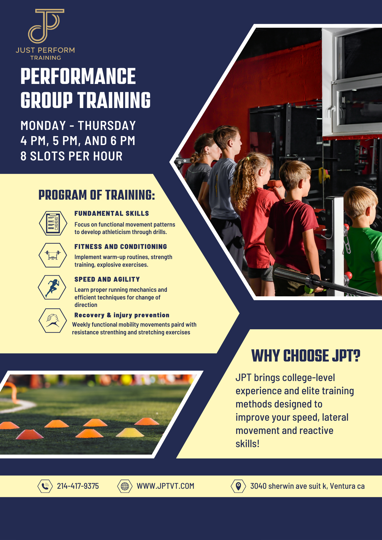 Just Perform Training group program announcement
